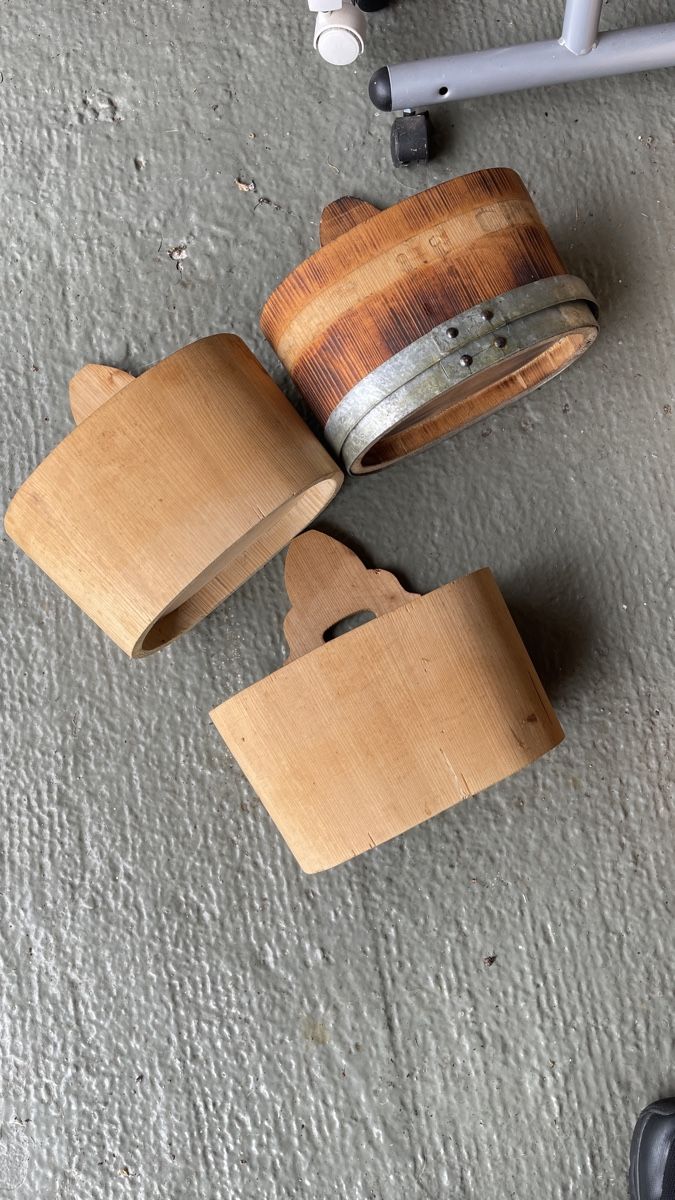 Blumentöpfe: 3er Set Vintage Holz Blumentöpfe – Gebraucht aus Selzach von Giusi400 2