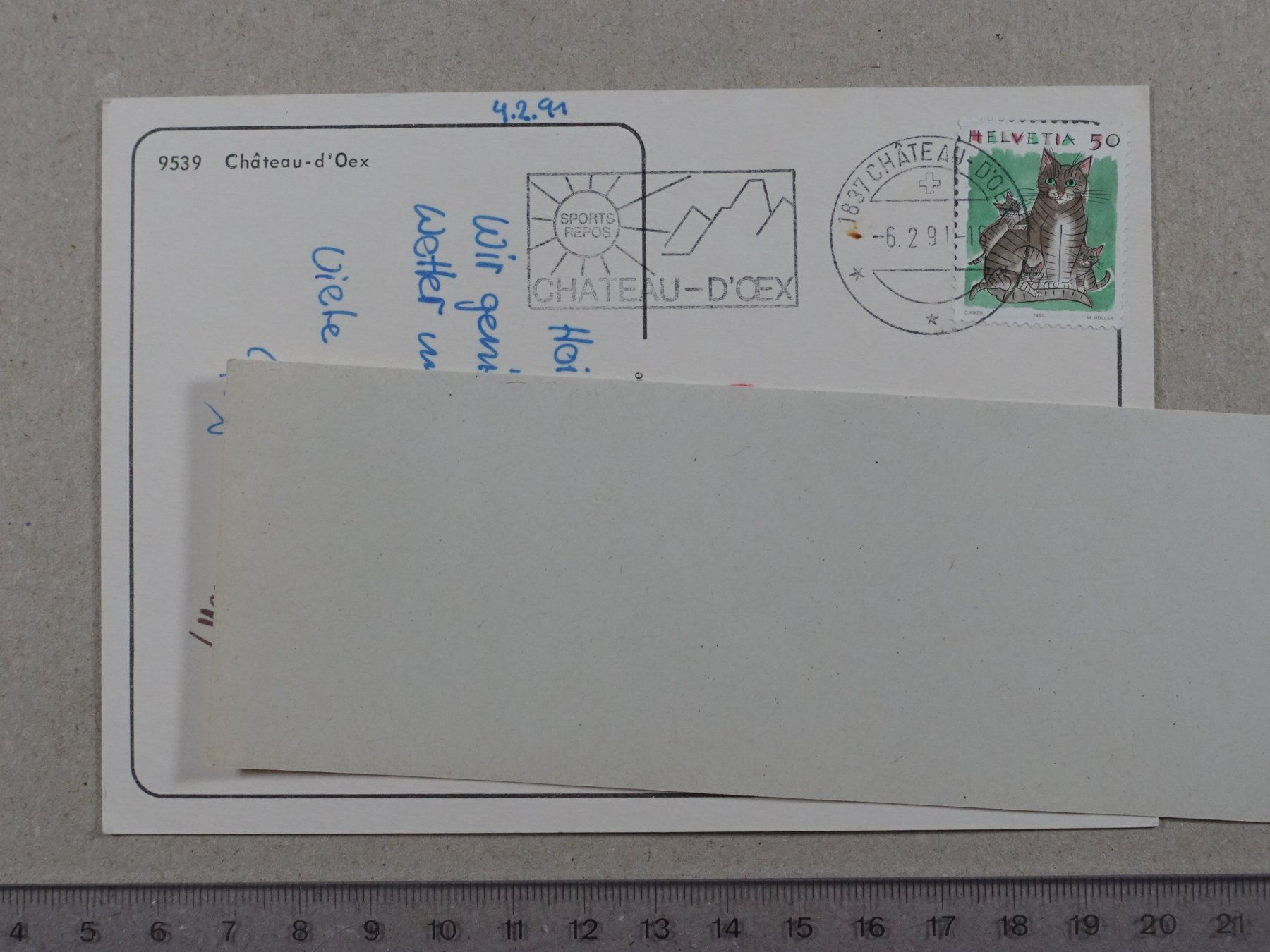Cartoline postali: Château-d'Oex, 1991 – Usato da Lenzburg venduto da fh1 1