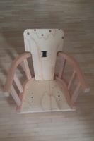 Schlittensitz aus Holz mit Schlittensack