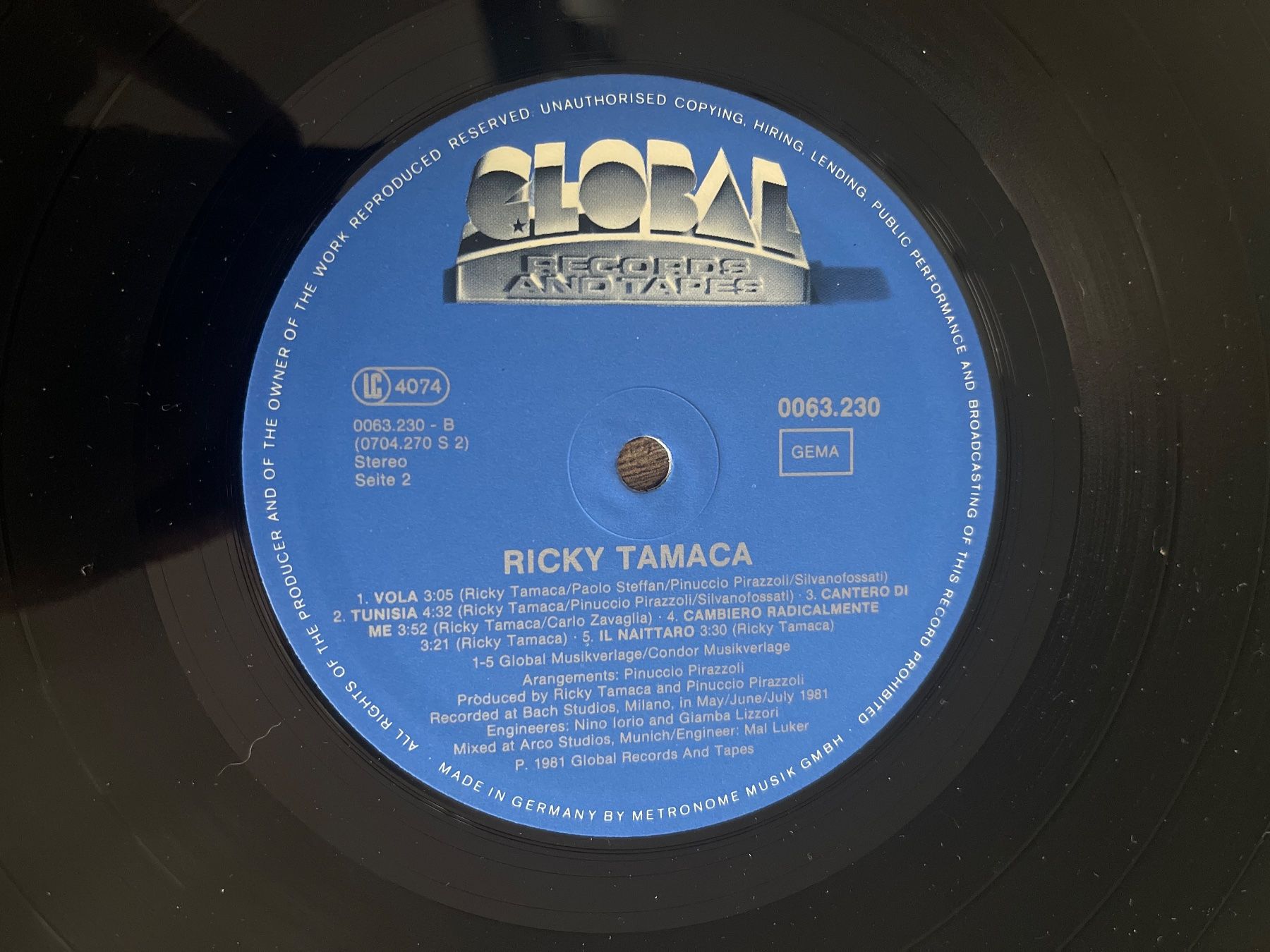 Dischi in vinile: A583/Ricky Tamaca – Usato da Frutigen venduto da Philippe_jsp 2
