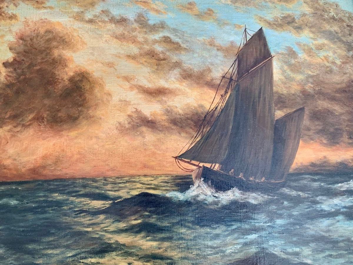 Dipinti: Antikes edles Ölgemälde Segelschiff – Usato da Wallisellen venduto da Died 1