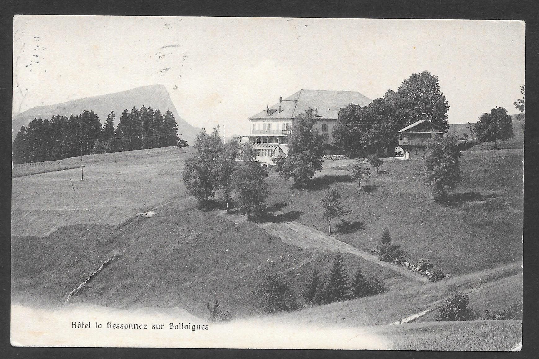 Cartoline postali: Ballaigues Hôtel la Bessonnaz – Usato da Olten venduto da clotaldi