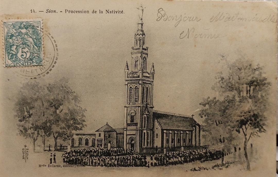 Cartoline postali: SION - Procession de la Nativité - 1905 – Usato da Delémont venduto da Domdom1