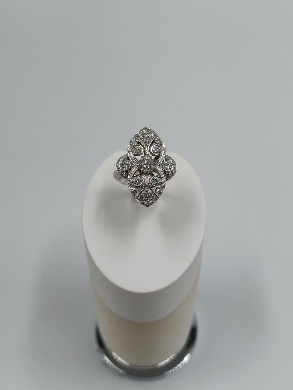 Anelli: FLORALER DIAMANTRING 925 STERLINGSILBER – Usato da Luzern venduto da EdiGem 8