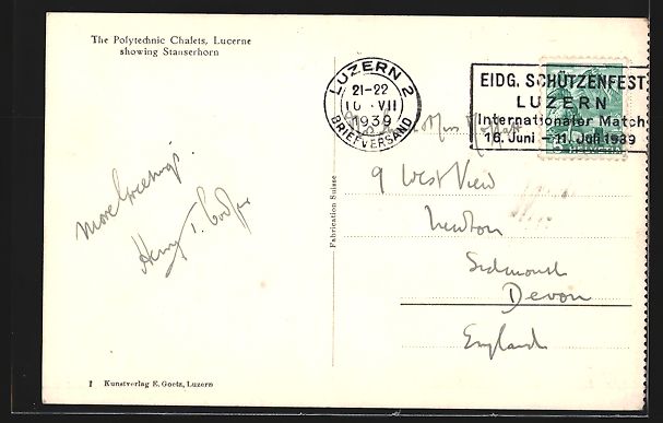 Cartes postales: Lucerne, The Polytechnic Chalets showing – D'occasion à Berlin par bartko-reher 1