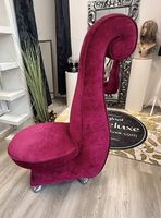 Original Bretz Sessel Stuhl Rocky neuwertig pink samt Mega 