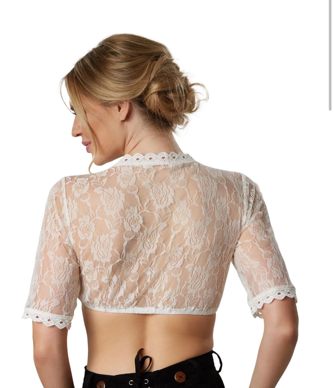 Costumi: neue Dirndlbluse beige Grösse L – Nuovo e nell'imballaggio originale da Necker venduto da liq24 2