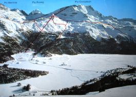 SILVAPLANA und Surlej mit Piz Corvatsch, Skigebiet