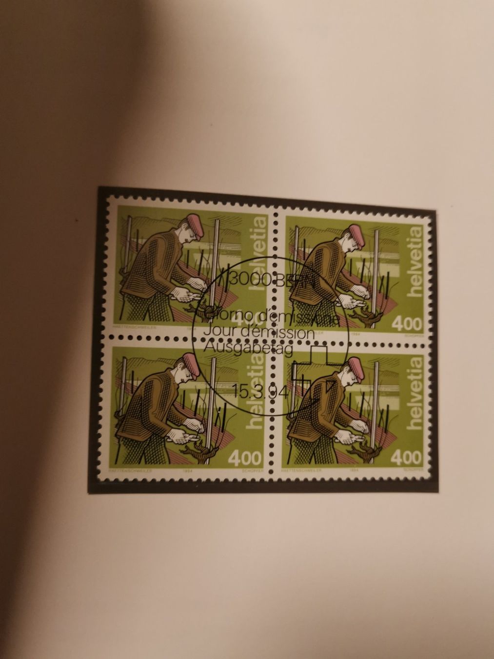 Tutti i francobolli: Briefmarken Schweiz 1990 - 1996, Einzelmarken, Viererblocks – Usato da Diessbach b. Büren venduto da eicrog 4