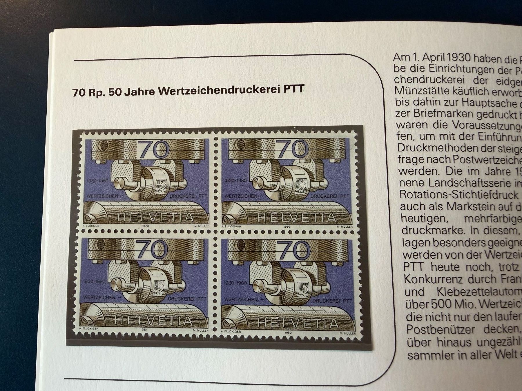 Tutti i francobolli: PTT-Souvenir , 1980, postfrisch – Usato da Oberhasli venduto da Sicurezza 1
