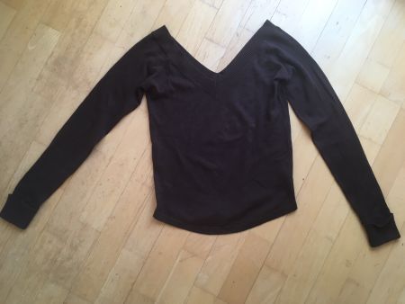 Edler, warmer Strickpullover, Gr. L, sexy V-Ausschnitt