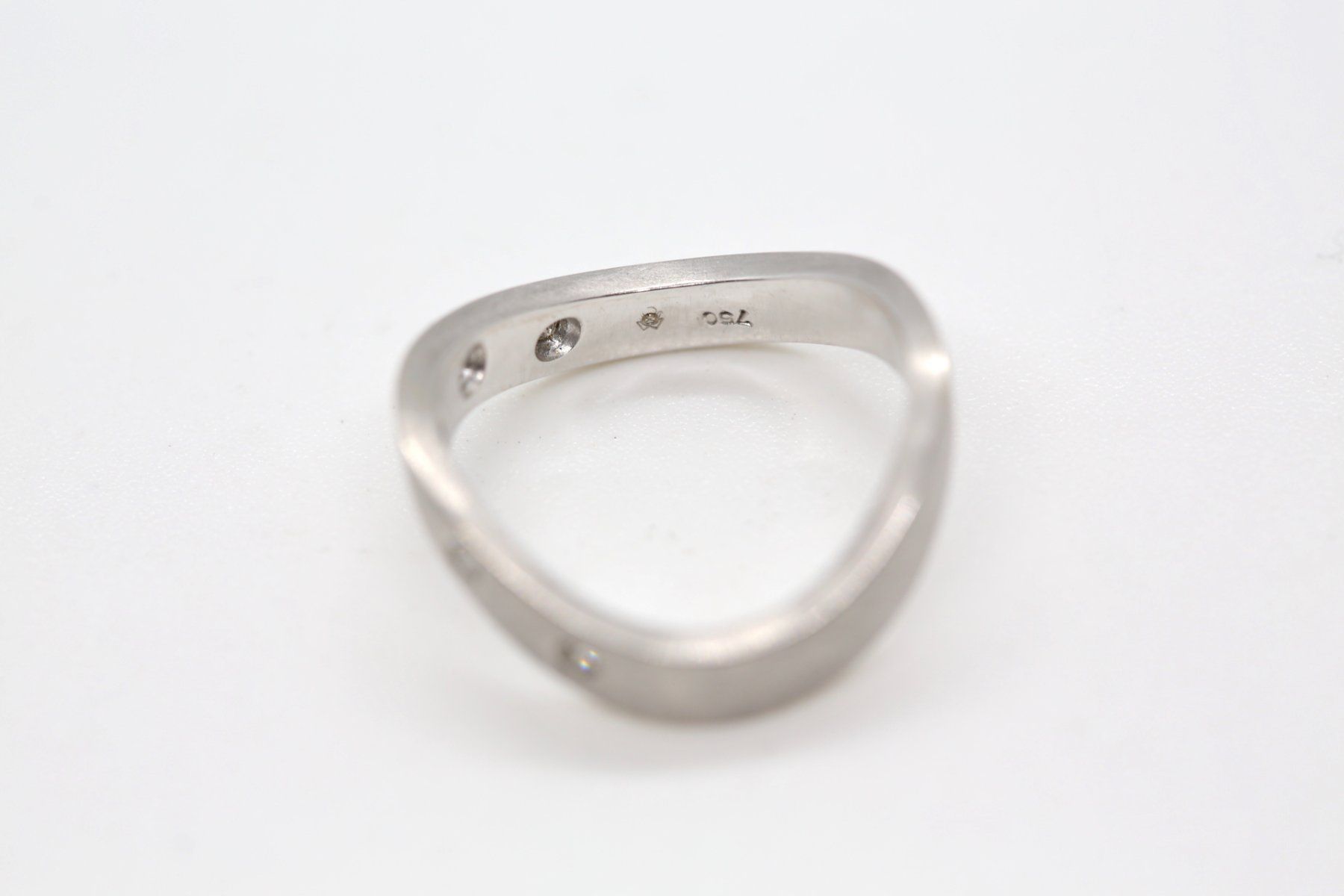 Anelli: Weissgoldring 18K mit Diamanten – Usato da Reinach BL venduto da Han-Numismatik 3