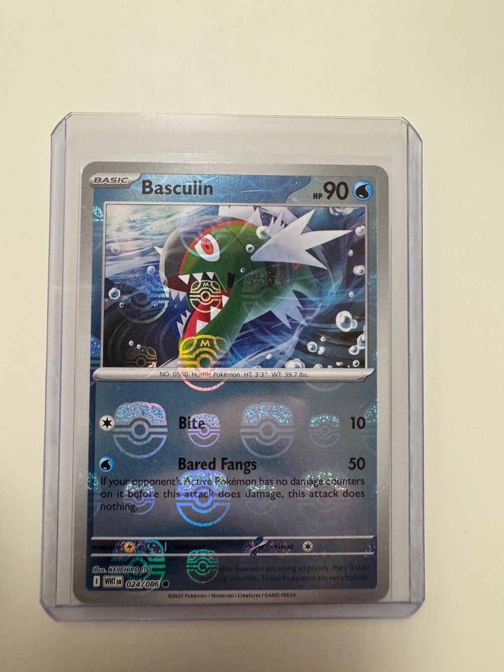 Pokémon Carte collezionabili: Basculin | Reverse Holo Masterball | WHT 024/086 | EN – Usato da Spreitenbach venduto da Snacky96