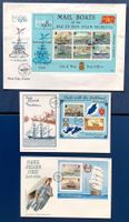 1980-84-88 FDC - Man-GB - Blocks 3-7-10