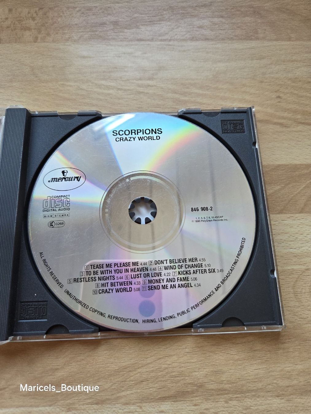 CD: Scorpions Crazy World CD Album – Usato da Winterthur venduto da Maricels_Boutique 3