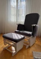 My Baby Lou Stillstuhl / Schaukelstuhl mit Hocker, Grau/Weis