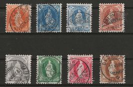 1905-08 : Stehende Helvetia Nr. 86a - 93a : KP 660.--