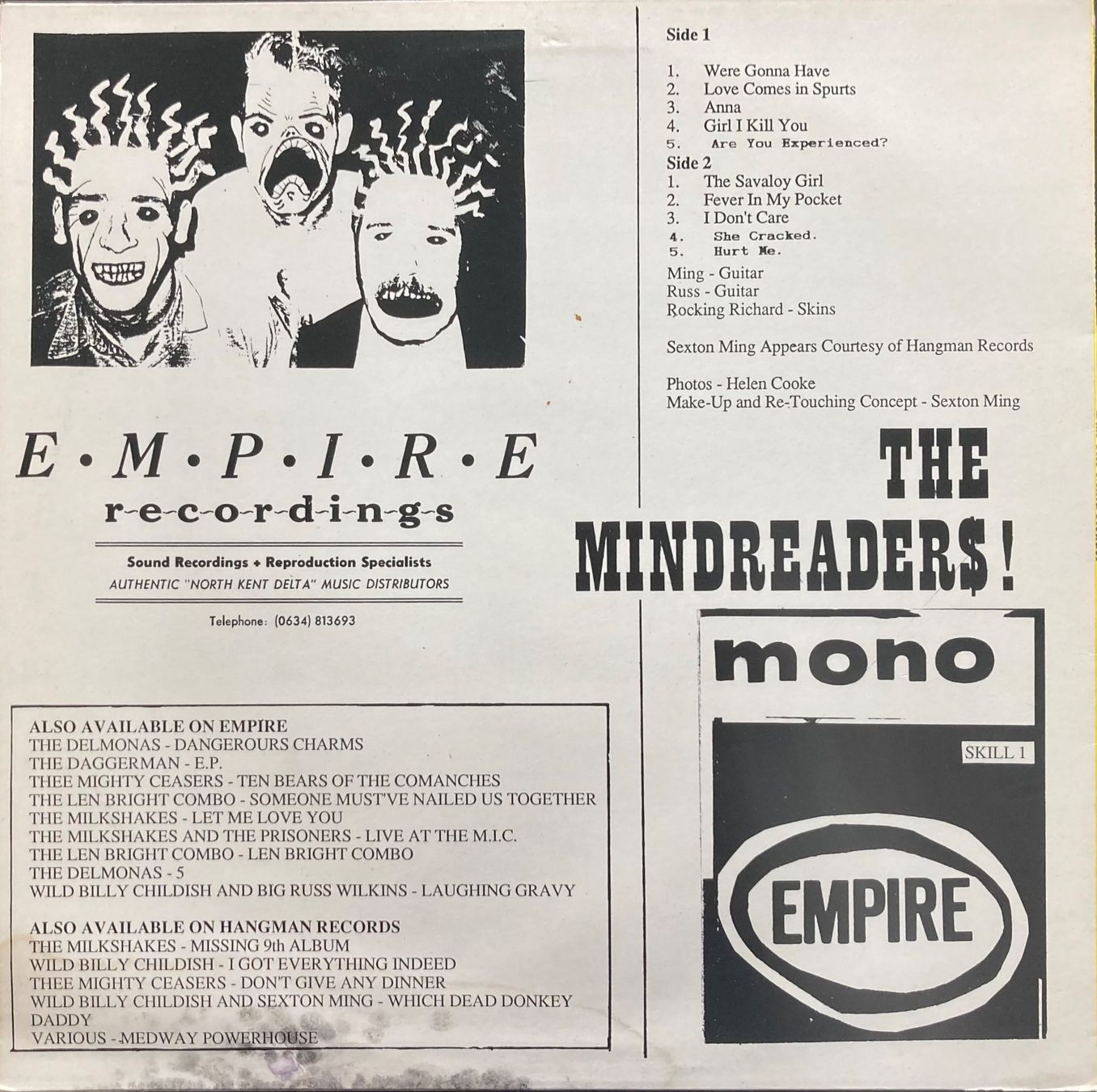 Dischi in vinile: THE MINDREADERS - BAN THE MINDREADERS – Usato da Poliez-Pittet venduto da Newtown-Records 1