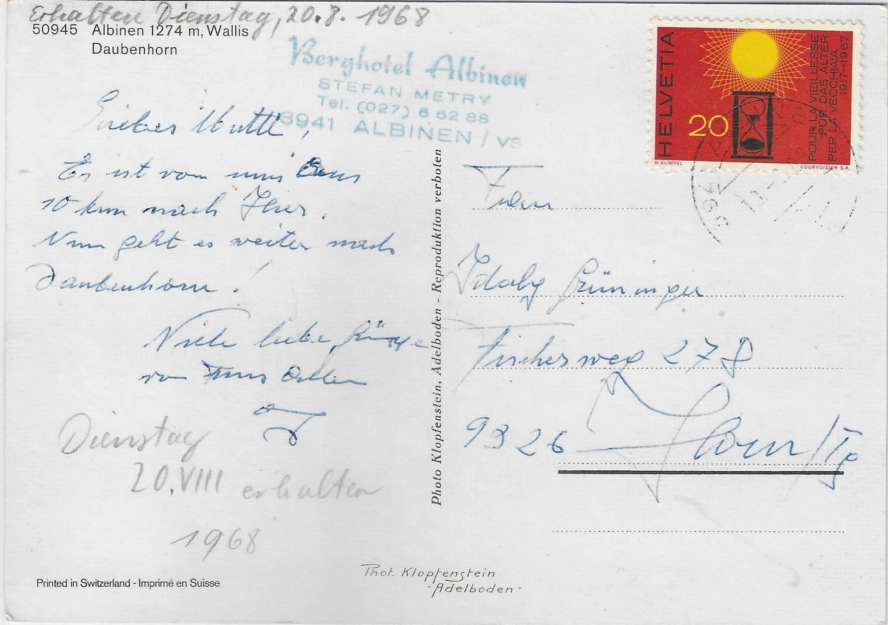 Cartoline postali: Albinen VS - Generalansicht – Antico da Ettingen venduto da Kartenplanet 1
