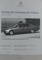 PREISLISTE | MERCEDES / S-KLASSE - W140 - ALLE | AB 03.1994