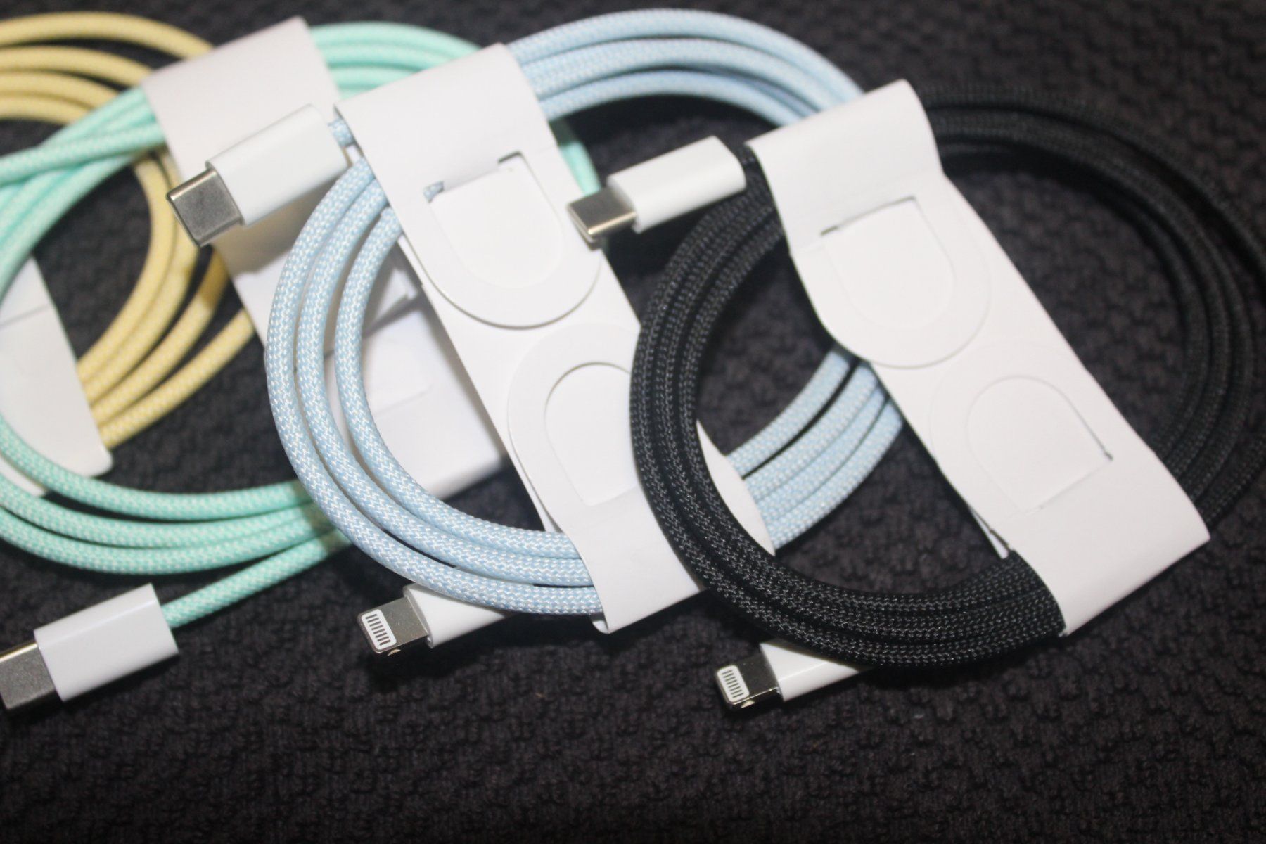 Cavi: 4er Set geflocht Ladekabel USB-C Lightning iPhone Mix Farben – Nuovo (secondo la descrizione) da Kirchdorf AG venduto da Apost008 2