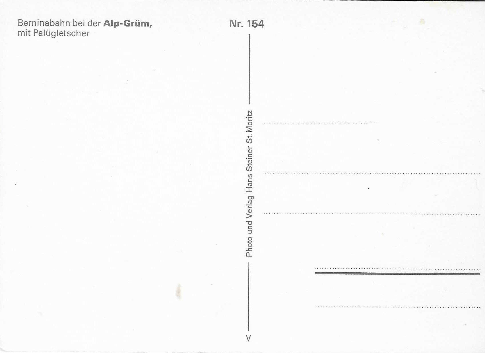 Cartoline postali: Berninabahn bei der Alp-Grüm – Nuovo (secondo la descrizione) da Rothrist venduto da Stranglehold 1