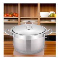 Edelstahl Kochtopf Induktion Ø34cm Topf Pfanne Deckel Suppen