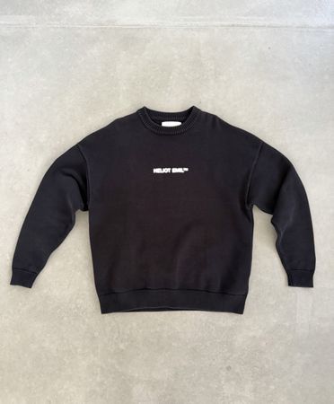 Heliot Emil Strickpullover – schwarz mit Logo-Print, Gr. XL