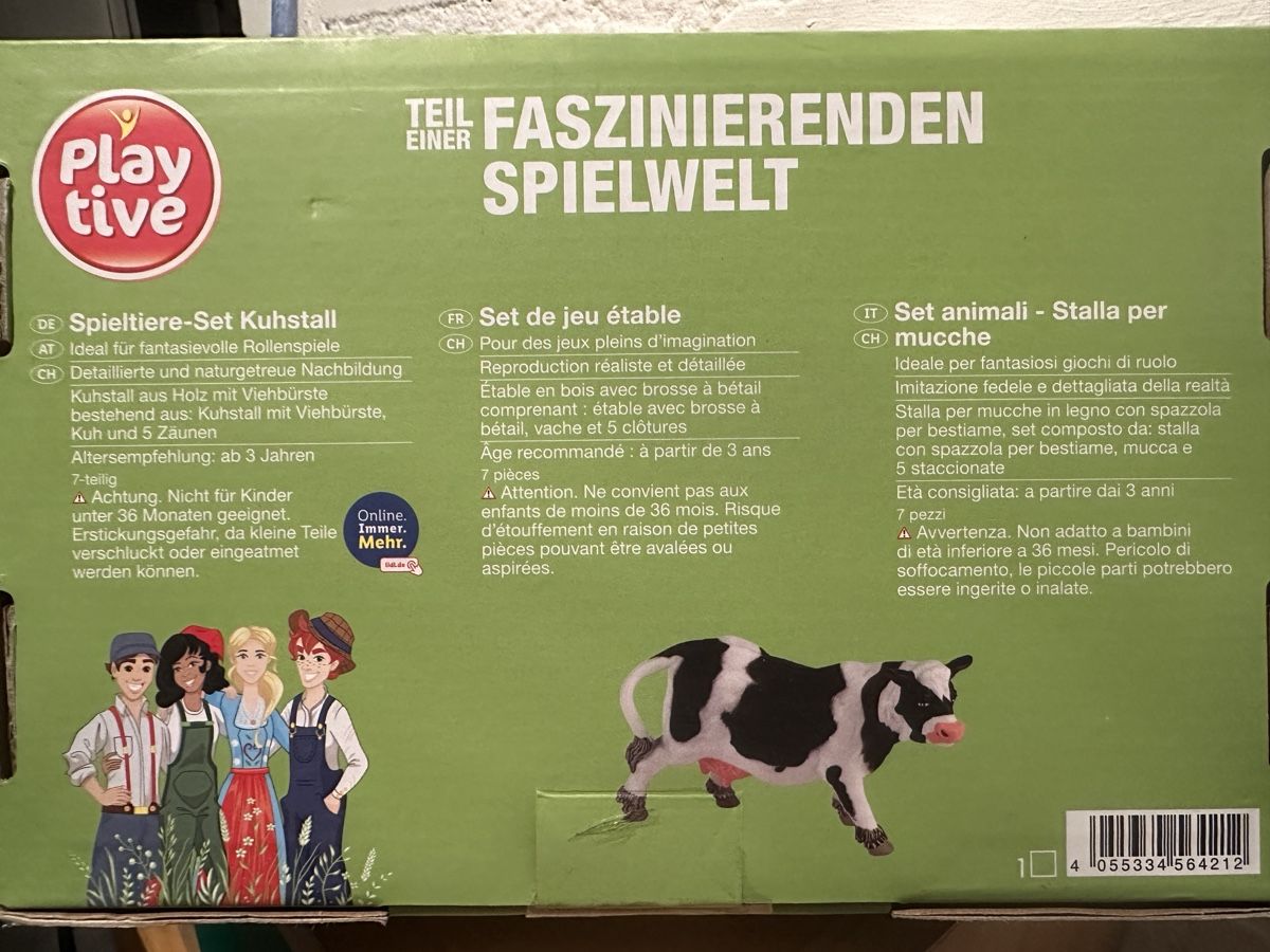 Kit di costruzioni: Playtive Spieltiere-Set Kuhstall, Holz – Nuovo e nell'imballaggio originale da Wangen b. Olten venduto da MOMO80 1