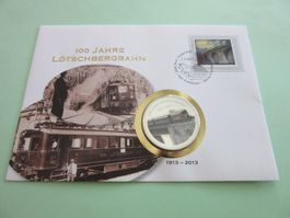 Numisbrief "100 JAHRE LÖTSCHBERGBAHN"