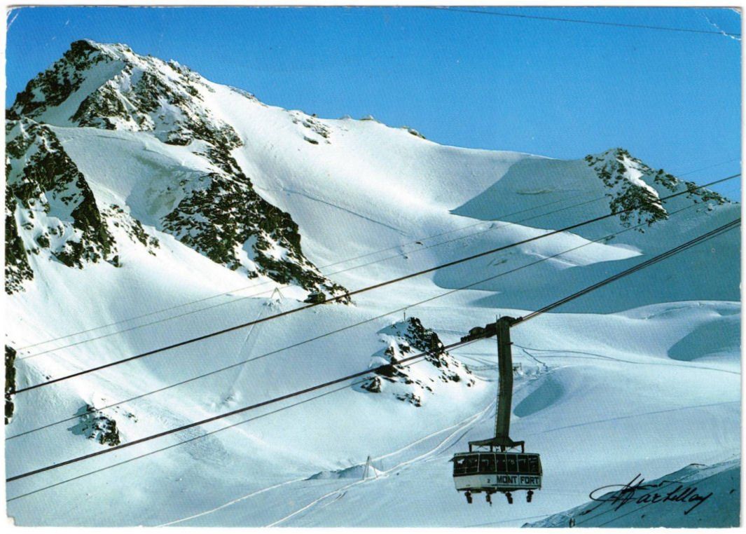 Cartoline postali: Verbier - Luftseilbahn Mont Fort – Usato da Binningen venduto da Mountainrider