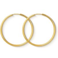 Creolen aus echtem Gold 30 mm