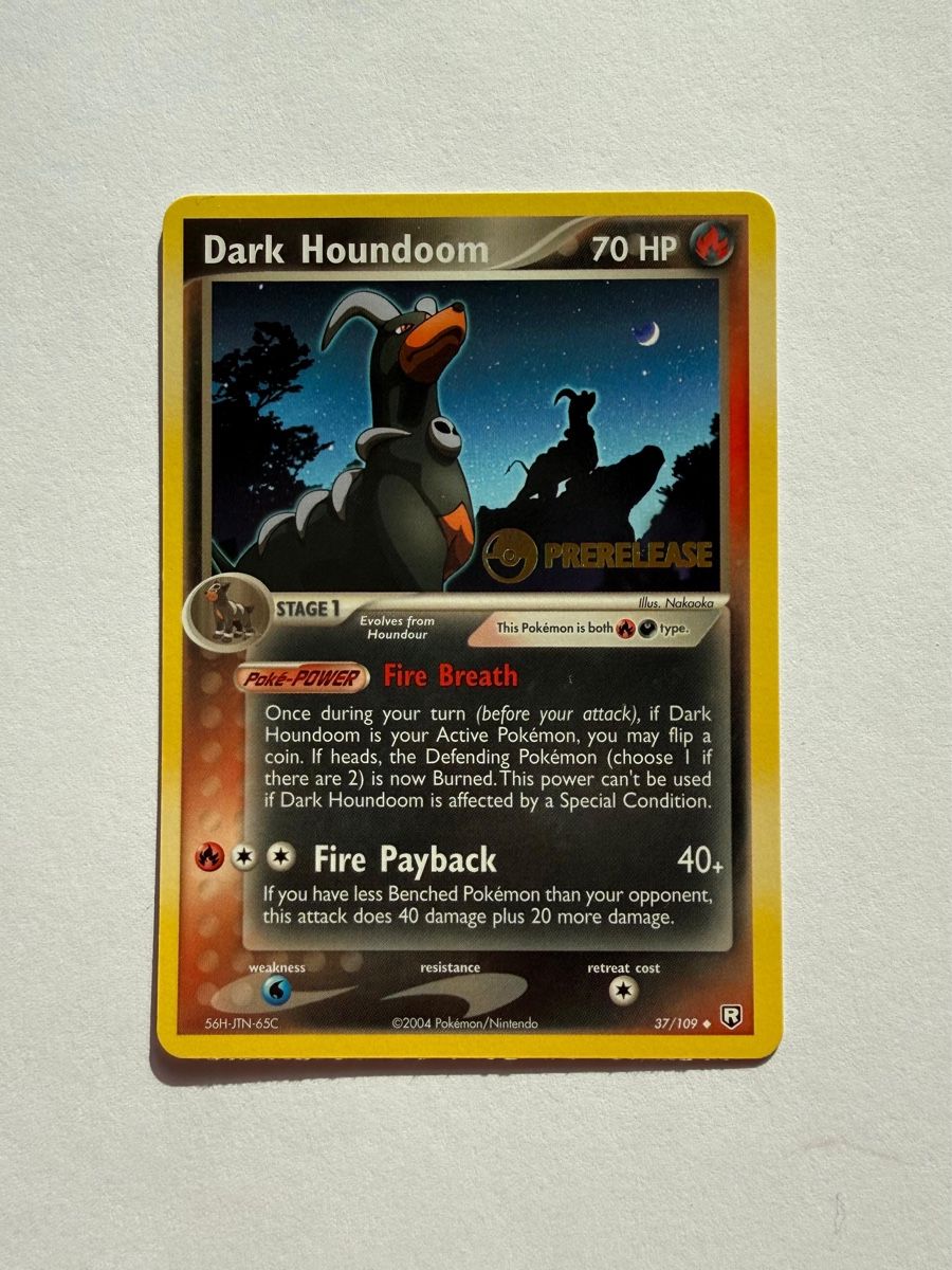 Pokémon Carte collezionabili: Pokémon Dark Houndoom (Prerelease) – Nuovo (secondo la descrizione) da Läufelfingen venduto da Seraphim13