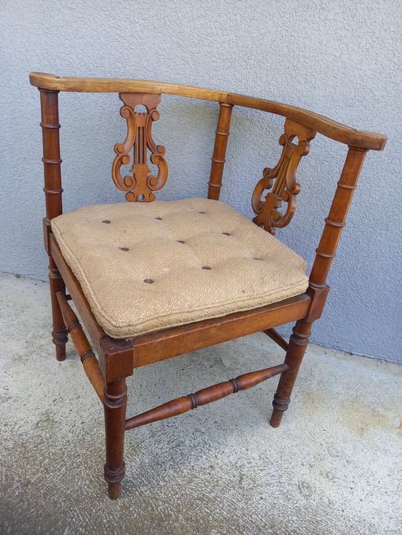 Chaise Ancienne Bois Sculpt