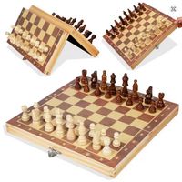 39cm Magnetisches Schachspiel aus Holz klappbar