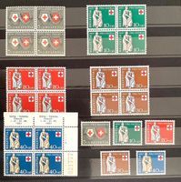 1957 / Pro Patria Viererblock ** + Satz **