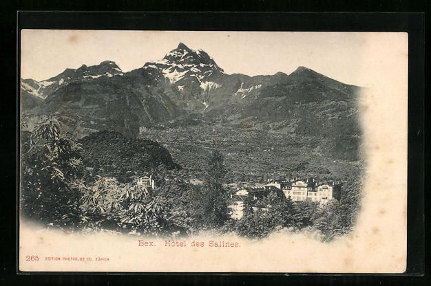 Cartoline postali: AK Bex, Hotel des Salines – Usato da Berlin venduto da bartko-reher