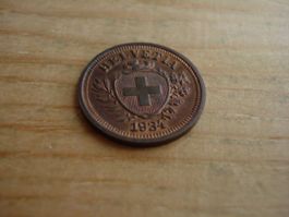 (D1) Départ 1 CHF 1 Rappen 1934 UNZ