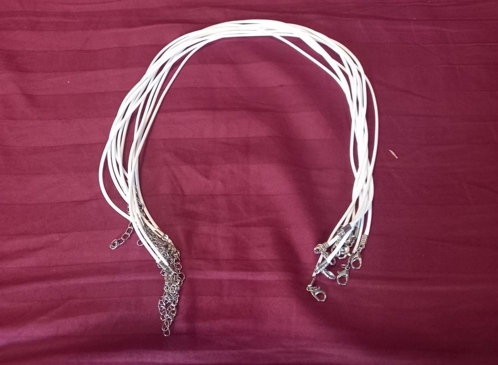 Collier Homme En Cuir Tressé Noir Et Bleu - Longueur Réglable 17-100 Cm - Fait Main - Style Vintage