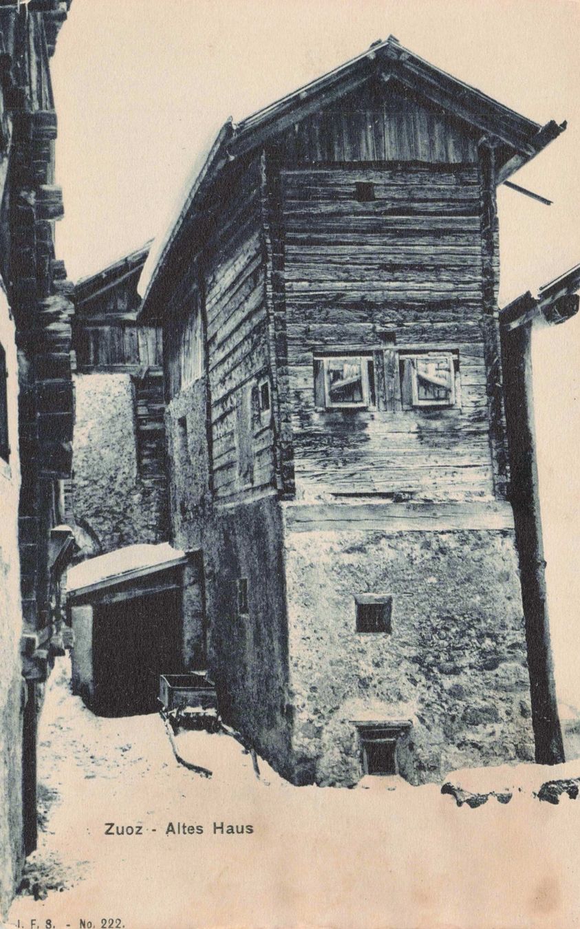 Ansichtskarten: Zuoz altes haus – Gebraucht aus Biasca von Blenio71