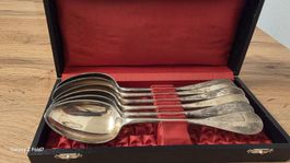 Silberbesteck Suppenlöffel 6er Set im Schatulle-Vintage