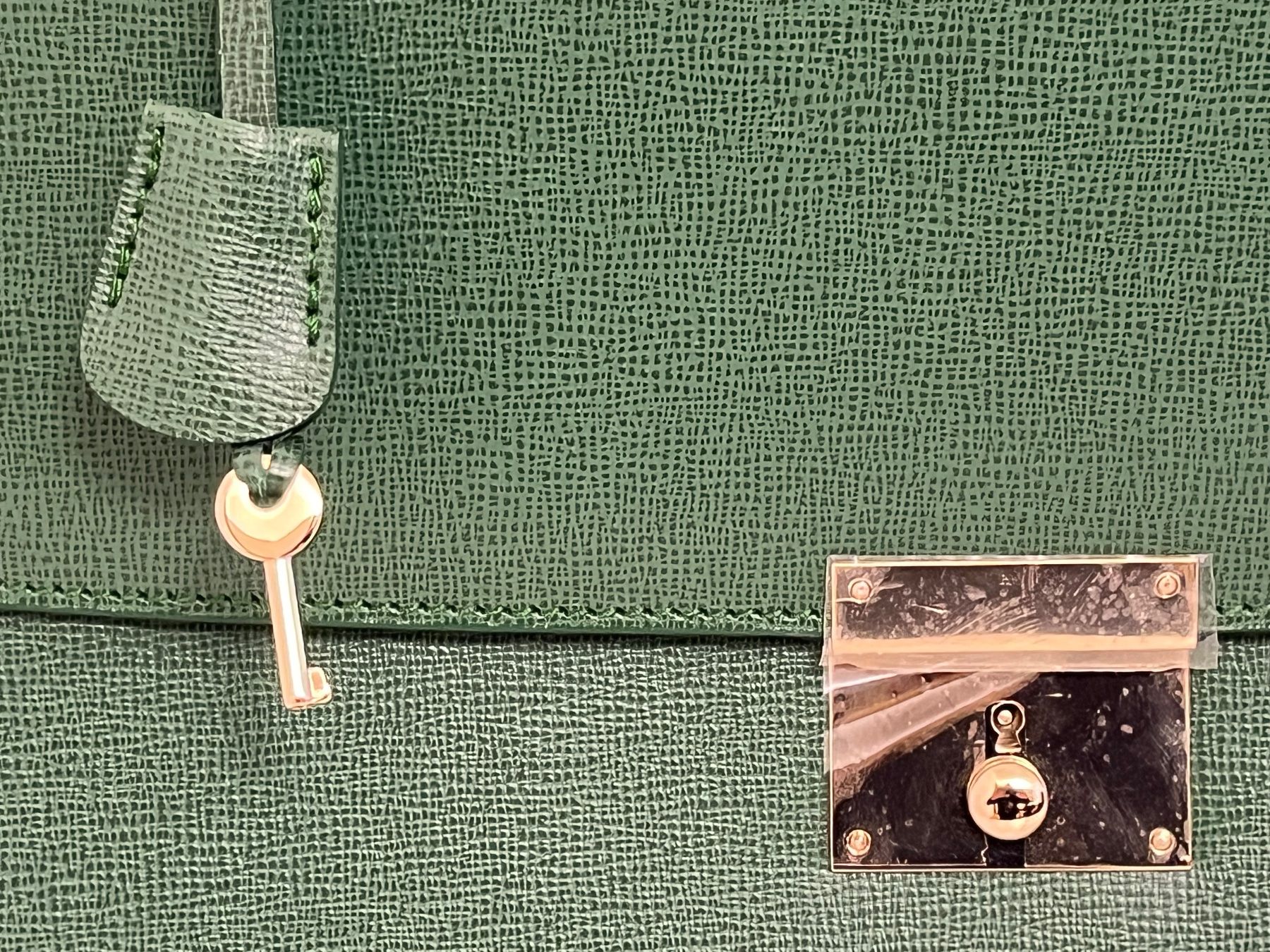 Valigie & Borse: VALEXTRA ROLEX green leather briefcase gold plated locking – Usato da Lugano venduto da LVC 5