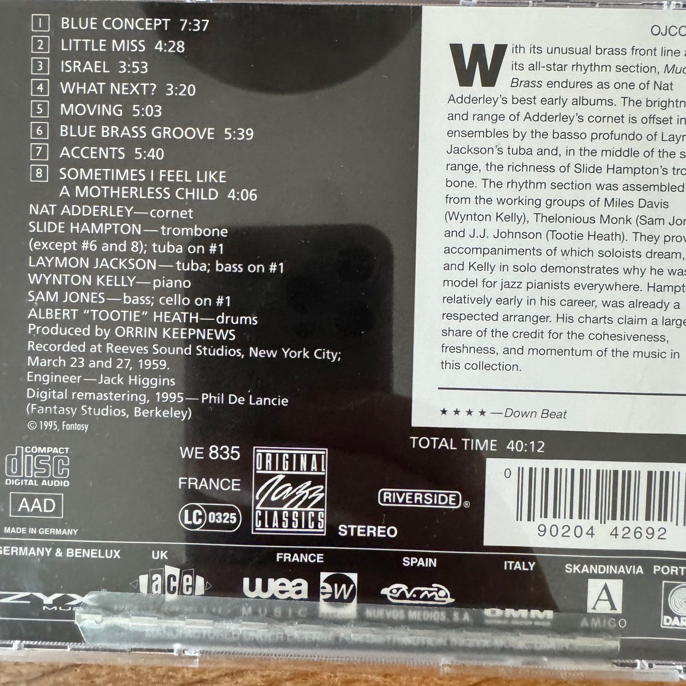 CD: Nat Adderley - much brass (CD) Original Jazz Classics 1959 – Usato da Zug venduto da Mirare9 2