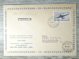 TR104 Enveloppe + Timbre Suisse 1944