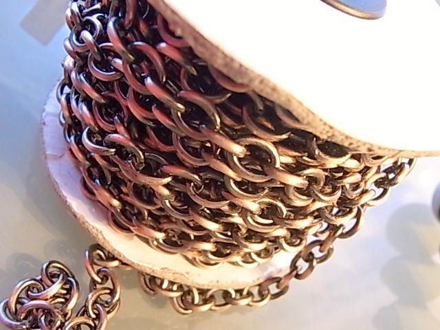 Catenine: 1m Kette Meterware Jasseron 10mm bronze – Nuovo (secondo la descrizione) da Alpnachstad venduto da perlengaby 1