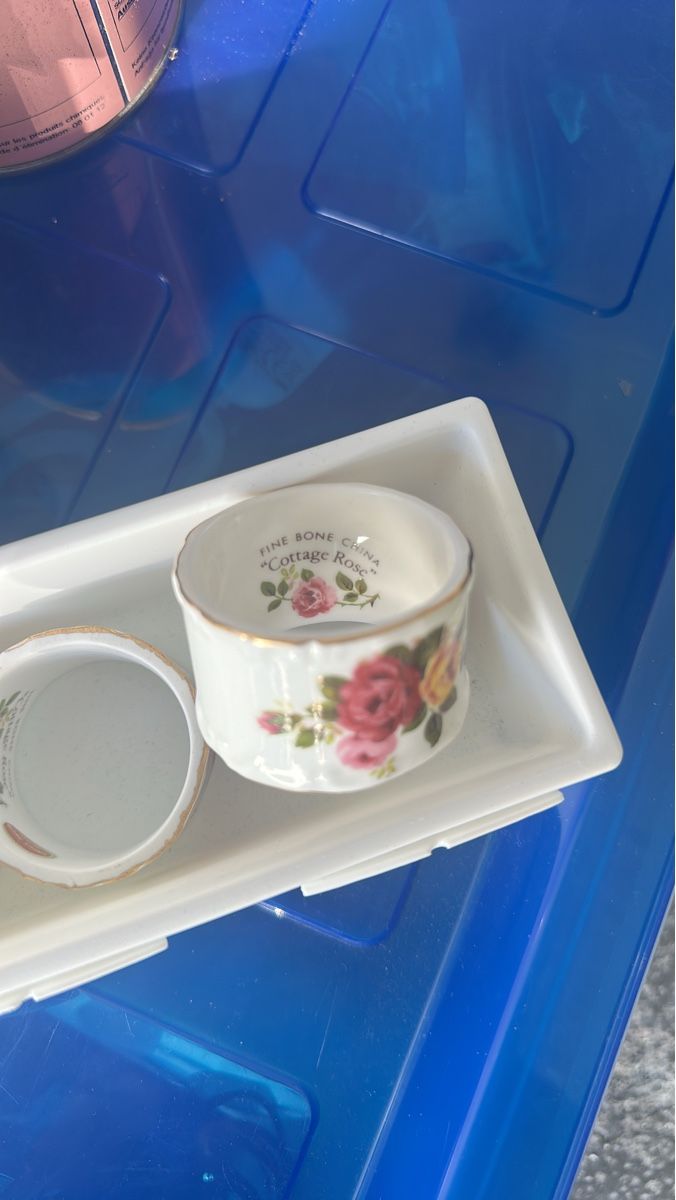 Altro in Decorazioni & Accessori: Ronds de serviette Cottage Rose fine bone china usage – Usato da Le Châble VS venduto da Pat129