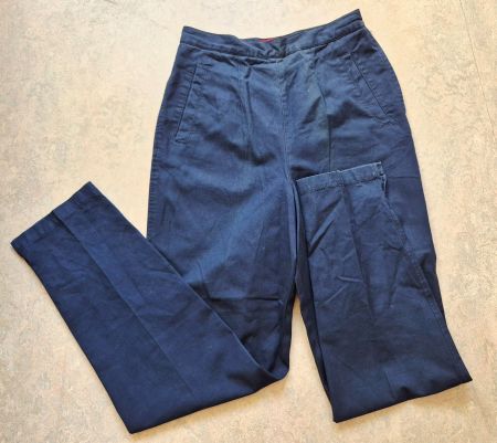 AIGNER HOSE BLAU 36 S VINTAGE STOFFHOSE, TOP ZU TASCHE SHIRT