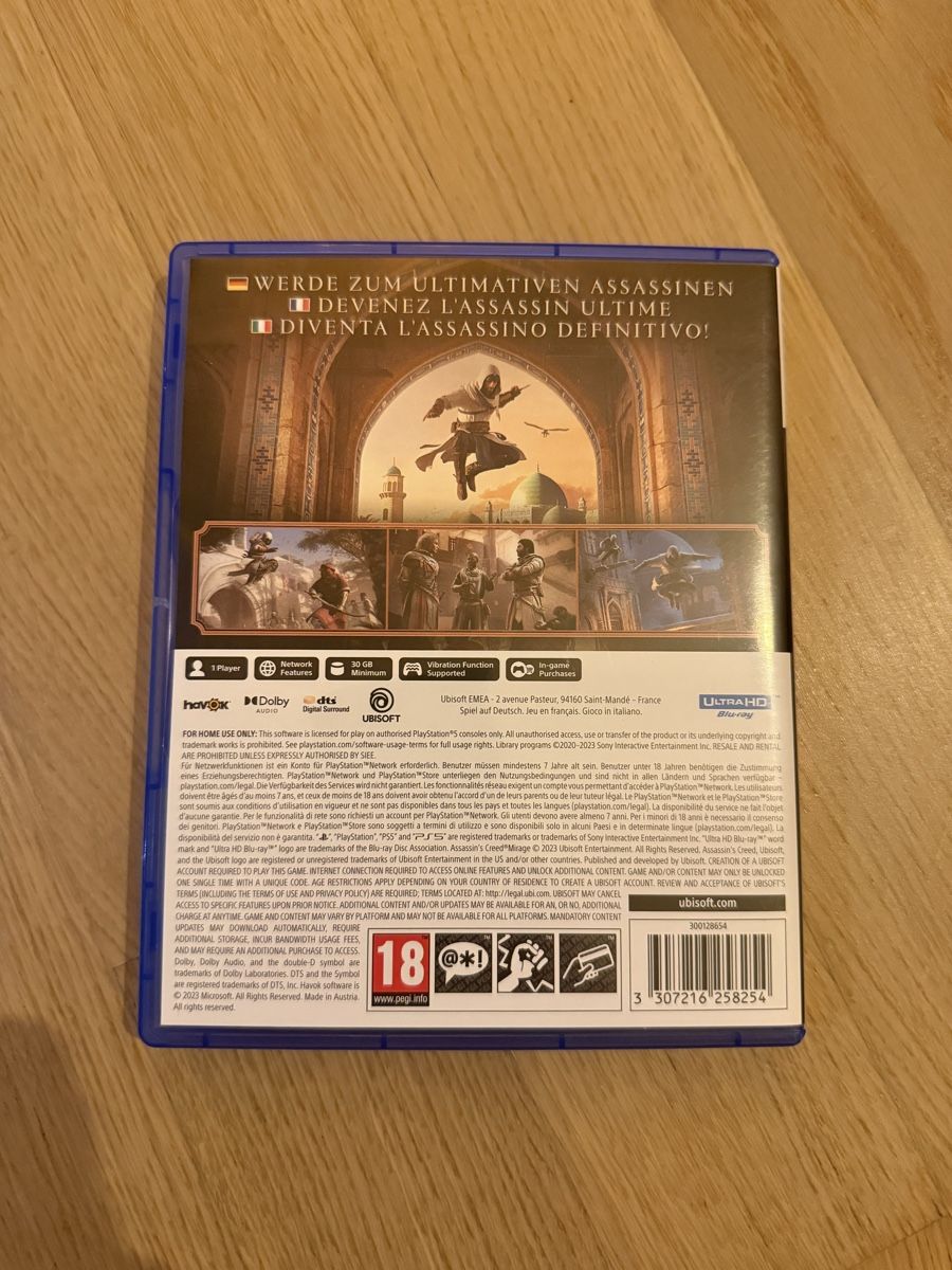 Giochi: Assassin‘s Creed Mirage PS5 Game  – Usato da Glattpark(Opfikon) venduto da Sonyc 1