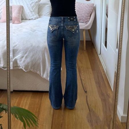 Miss Me Vintage Miss Me Flared Jeans Blue