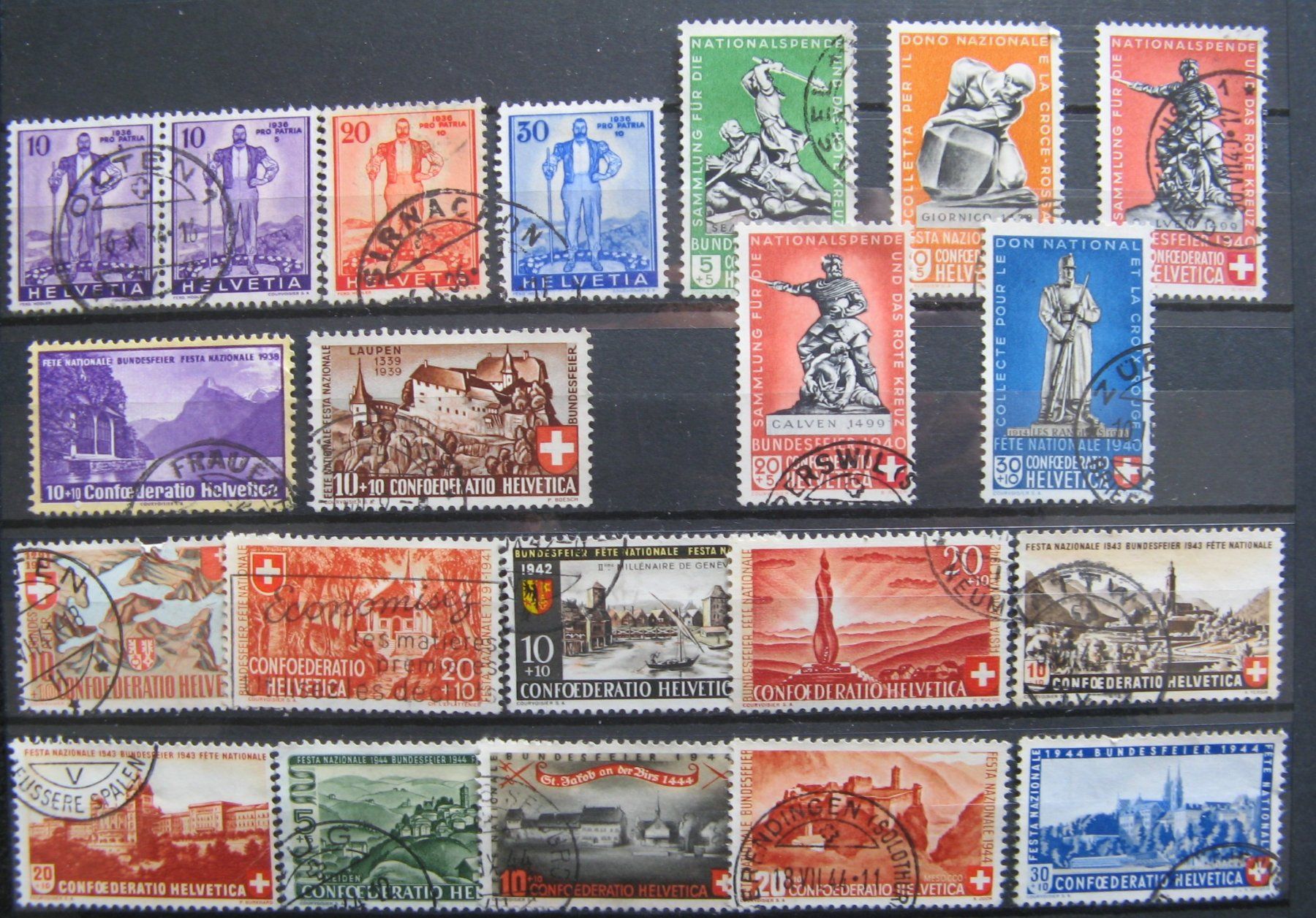 Alle Briefmarken: PP ab Anfang bis 1956 gestempelt – Gebraucht aus Frauenfeld von Interessent1